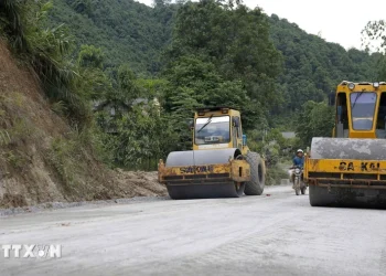 Yên Bái nỗ lực đẩy nhanh giải ngân vốn đầu tư công. (Ảnh: TTXVN phát)